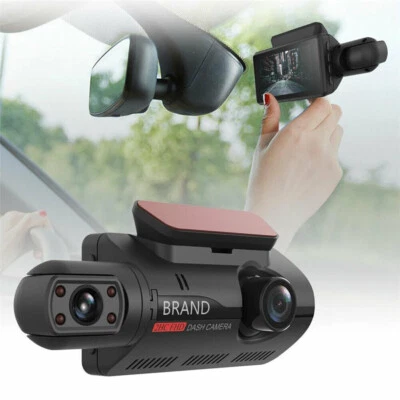 Dual Lens Car DVR Dash Cam Front Inside Camera Night Vision Parking Monitoring - Изображение 1 из 4