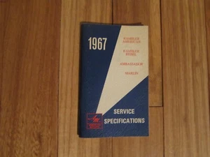 1967 AMC Rambler American Shop Manual 67 Original Repair Service Book  #T29 - Bild 1 von 4