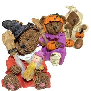 K's Collection Halloween Bären Figur Dekoration 3 Stück Kürbis Hexe Geist - Bild 1 von 18