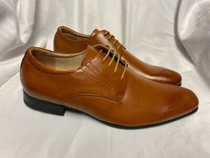 Zapatos Oxford Bruno Marc para hombre 13 con cordones forrados de cuero vegano Gordon-03 marrón - Imagen 1 de 8