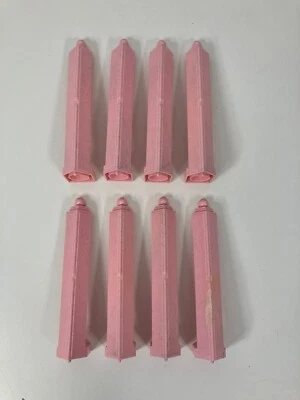 Lote de 8 postes de pilar de esquina cortos de repuesto para casa rosa Barbie Pretty N Mattel Foto 1 de 3