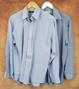 2x M&S Mens Shirts 1 St Michael's Vintage Cotton Both Blue Size 16 / 41 - Picture 1 of 13