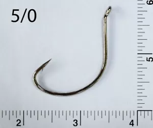 PACK DE 25 ganchos de níquel Kahle offset talla 5/0 TACKLEWORKS doblados ojos hacia arriba - Imagen 1 de 2