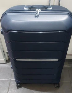 *GOOD CONDITION* Samsonite FLUX Expandable 75cm LRG BLUE SUITCASE LUGGAGE - 99p - Picture 1 of 13