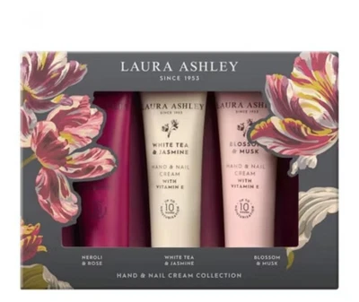 Laura Ashley Hand & Nail Cream Trio 3 x 50 ml Damen Weihnachten Geschenkset