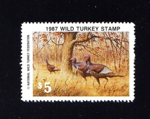 NWTF12 NATIONAL WILD TURKEY FEDERATION STAMP 1987 MNH PRISTINE - Picture 1 of 1