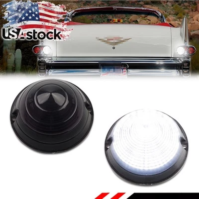 Lente de luz de backup LED branca fumaça para 1958 Cadillac DeVille e chassi comercial - Imagem 1 de 4