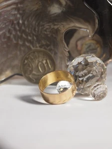 21K YELLOW GOLD FANCY WEDDER - BAND WIDTH : 7.4 MM - Bild 1 von 9