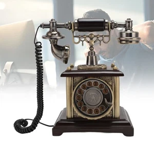 Antique Landline Phone Elegant Decorative Retro Corded Telephone For Home Ho SAL - Afbeelding 1 van 24