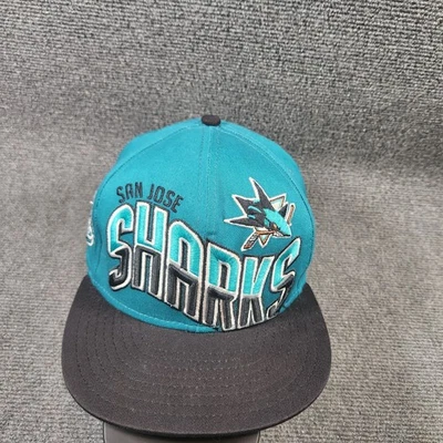 San Jose Sharks NHL Snapback Hat Cap New Era Western Conference Patch Big Logo  - Image 1 of 4