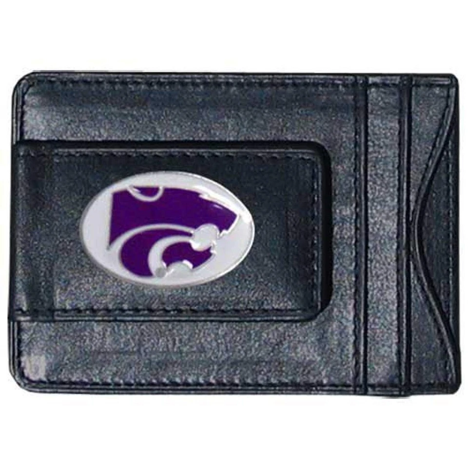 NCAA Mens Kansas State Wildcats Leather Cash & Cardholder One Size Black - Image 1 of 1