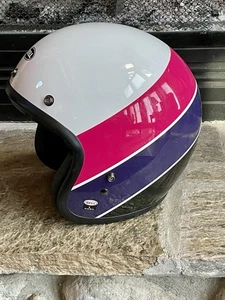 Bell Helmet Custom 500 Riff White Pink Black Purple L - Picture 1 of 10