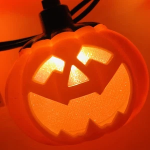 Vintage Halloween Pumpkin Lights, 5 Sets, Set 6’ Each, Indoor Or Outdoor - Picture 1 of 11