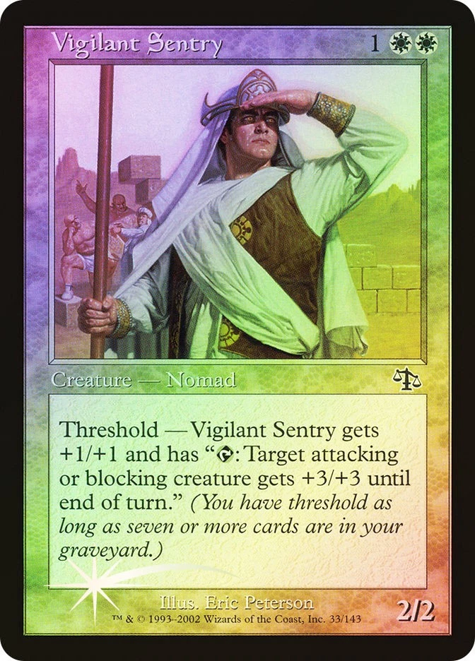 MTG FOIL Vigilant Sentry  - Judgment #033 - Image 1 of 1