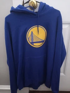 Golden State Warriors NBA Hoodie Mens Large Pullover Long Sleeve Blue Drawstring - Picture 1 of 4