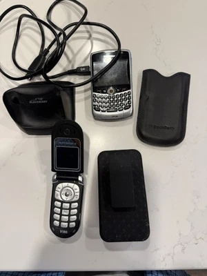 Vintage Blackberry And Motorola Phones And Accesories - Image 1 of 3