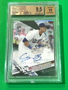 2017 Topps Chrome Green Refractors Cody Bellinger Auto RC 76/99 BGS 9,5 Autogramm 10 - Bild 1 von 2