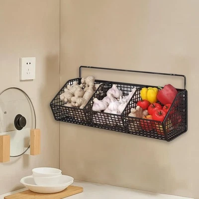 Obstkorb, Wandmontage, Küchenregal für Badezimmer, Schrank, Küche - Bild 1 von 4