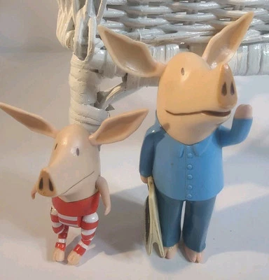 Nick Jr. Olivia El Cerdo PVC Figuras/Juguetes/Toppers Juego de 2 ~ Papá y Hermano  Foto 1 de 4