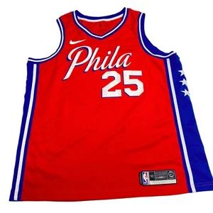 NBA Officially Licensed Jersey Philadelphia 76ers Sixers 25 Simmons Red Sz 52 XL - Picture 1 of 6