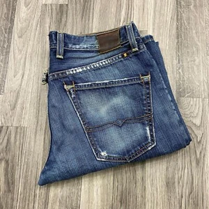 LUCKY LEGEND Slim Boot Leg Mid Rise Dark Wash Blue Denim Jeans Men's Size 31 - Picture 1 of 13