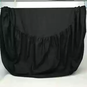 Round Tablecloth Black Custom Made Pleated 28 inch drop 52" Circumference - Picture 1 of 2