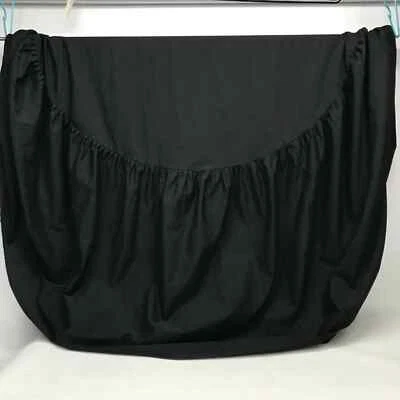 Round Tablecloth Black Custom Made Pleated 28 inch drop 52" Circumference - Image 1 of 2
