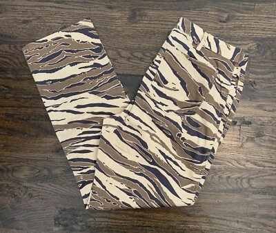 8P 码真衣服 Saks Fifth Avenue 棕色迷彩印花裤子复古 90 年代 — 第 1/4 张图片