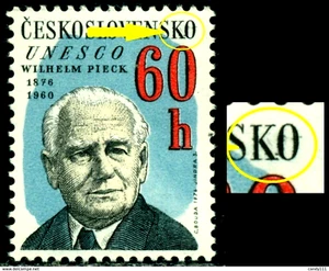 Czechoslovakia 1976 Wilhelm Pieck,President of DDR,Mi.2302,MNH,ERROR - Picture 1 of 1
