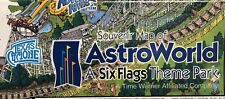 Six Flags AstroWorld 1993 Vintage Amusement Theme Park Souvenir Map Houston TX