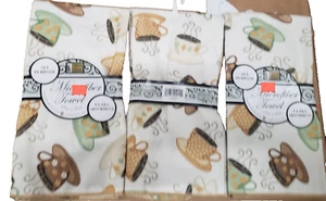 3er Set gleiche Mikrofaser Küchentücher (15"x25") BUNTE KAFFEETASSEN # 1, BH - Bild 1 von 10