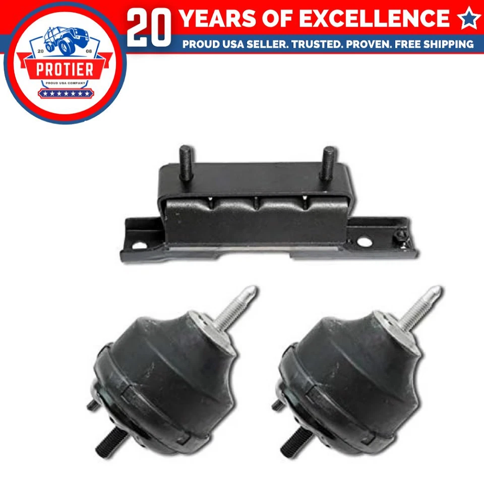 Motor & Trans Mount Fit 02-09 Trailblazer Envoy / 04-07 Buick Rainier 4,2 L 3 piezas Foto 1 de 1