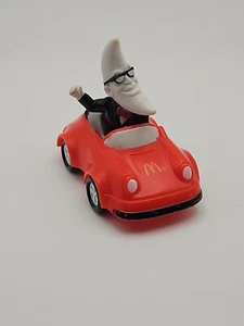 McDonald's Mac Tonight 1988 Vintage Mr Moon Man In Red Sports Car Happy Meal Toy - Picture 1 of 5