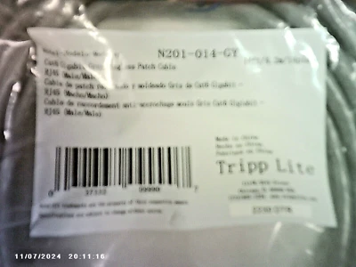 Tripp Lite Category 6 gigabit patch cable- 14 ft - Image 1 of 4