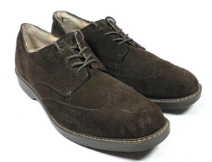 GH Bass Mens 11 D Brown Suede Wingtips Oxfords Casual Shoes Lace up - Picture 1 of 7