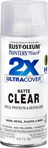 Rust-Oleum 334022 Painter's Touch 2X Ultra Cover Spray Paint, 12 oz, Matte Clear - Picture 1 of 1