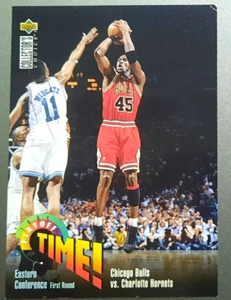 MICHAEL JORDAN-1995 UPPER DECK COLLECTOR'S CHOICE-PLAYOFF TIME 🏀BASKETBALL CARD - Picture 1 of 2