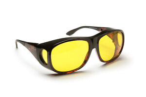 FitOvers Eschenbach Solar Shields Sunglasses Yellow Filter - LARGE Fit Over 