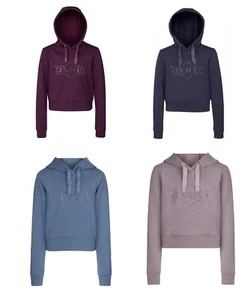 LeMieux Young Rider Cropped Hoodie IceBlue/Musk - Brushed Fleece Relaxed Fit - Picture 1 of 11