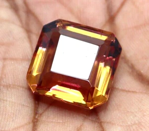 Alexandrite 32.15 Ct Lab-Created Asscher Cut Color Changing Certified Gemstone - Picture 1 of 7