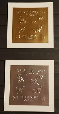 苏格兰-史前动物-迪诺萨尔 2 块黄金 + 银仿制 — 第 1/2 张图片