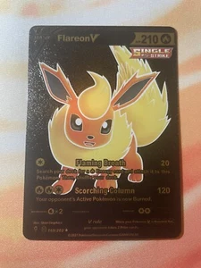 Flareon V Black Foil Fan Art Card - Picture 1 of 2