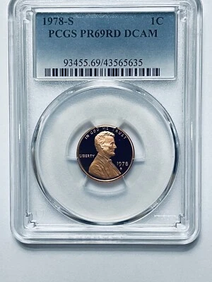 1978-S Lincoln Memorial Reverse Cent PCGS PR69RD DCAM - Image 1 of 4
