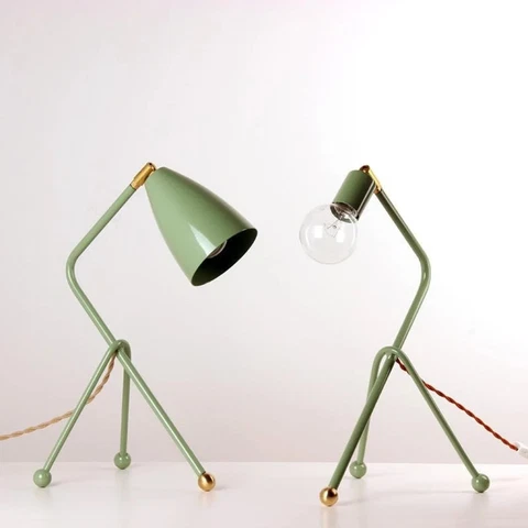 Mid Century Table Light Lamps Tripod Desk Lamp Lights Pair of 2 pcs Cover
