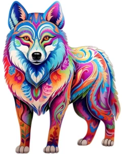 Husky Hund Holzpuzzle Tierform Erwachsene Kinder klein/A5 39,99 $ Neu im Karton - Bild 1 von 2