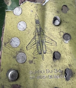 Part jet fighter SU 34 Sukhoi russian aircraft aviation Ukraine 2022 #135 - Picture 1 of 11