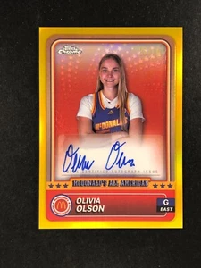2024 Topps Chrome McDonald’s #58 Olivia Olson Auto Gold /50 *CORNER DING - READ* - Picture 1 of 3