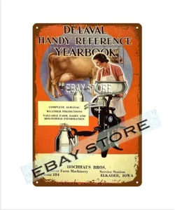artwork 1941 De Laval Yearbook Cover Cream Separator Milker retro tin sign pl - Picture 1 of 2