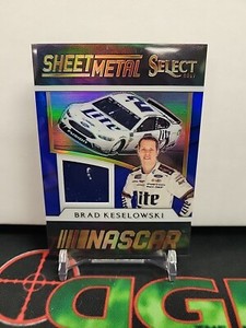 2017 Select Brad Keselowski 110/199 Race Used Sheetmetal Swatch Blue Prizm #SMBK