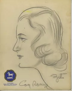 ORIGINAL VINCENT ZITO CARICATURE OF ACTRESS COBINA WRIGHT - Picture 1 of 2